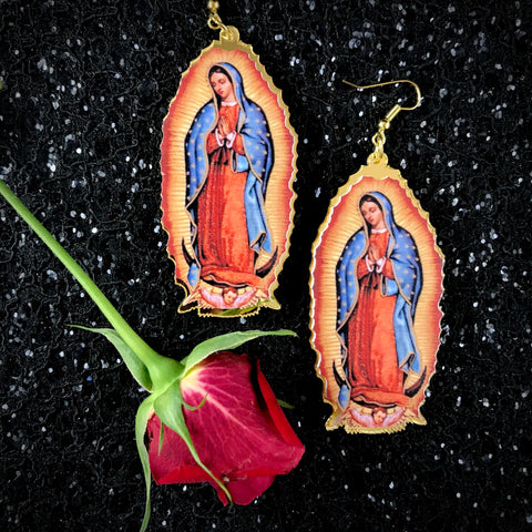 Our Lady of Guadalupe Drop Earrings