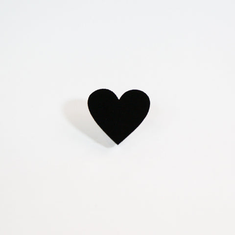 Black Heart Emoji Pin