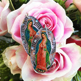 Mirror Oval ~ Our Lady of Guadalupe Earrings