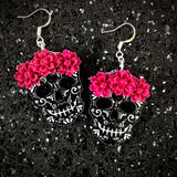 Santa Muerte Flor Earrings