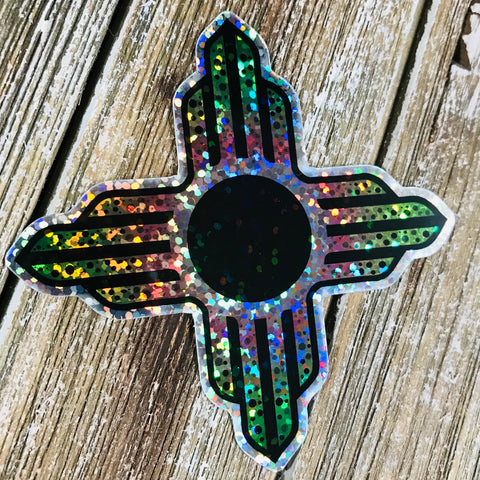Zia Rainbow Trout Glitter Sticker