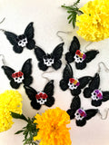 Santa Muerte Moth Earrings