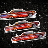 Impala Lowrider Chevy Glitter Sticker