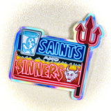 Saints & Sinners Sign Holo Sticker